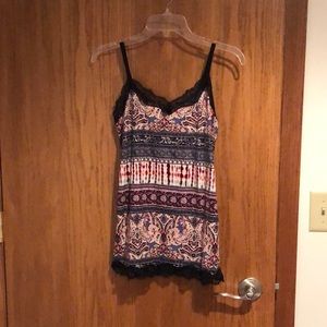 Lace Print Tank Top